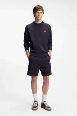 Sweatshirt aus Baumwoll-Terry mit Logo-Badge