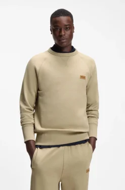 Sweatshirt aus Baumwoll-Terry mit Logo-Badge
