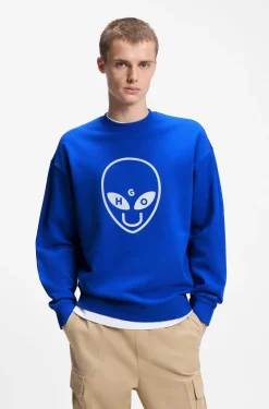 Sweatshirt aus Baumwoll-Terry mit Logo-Artwork