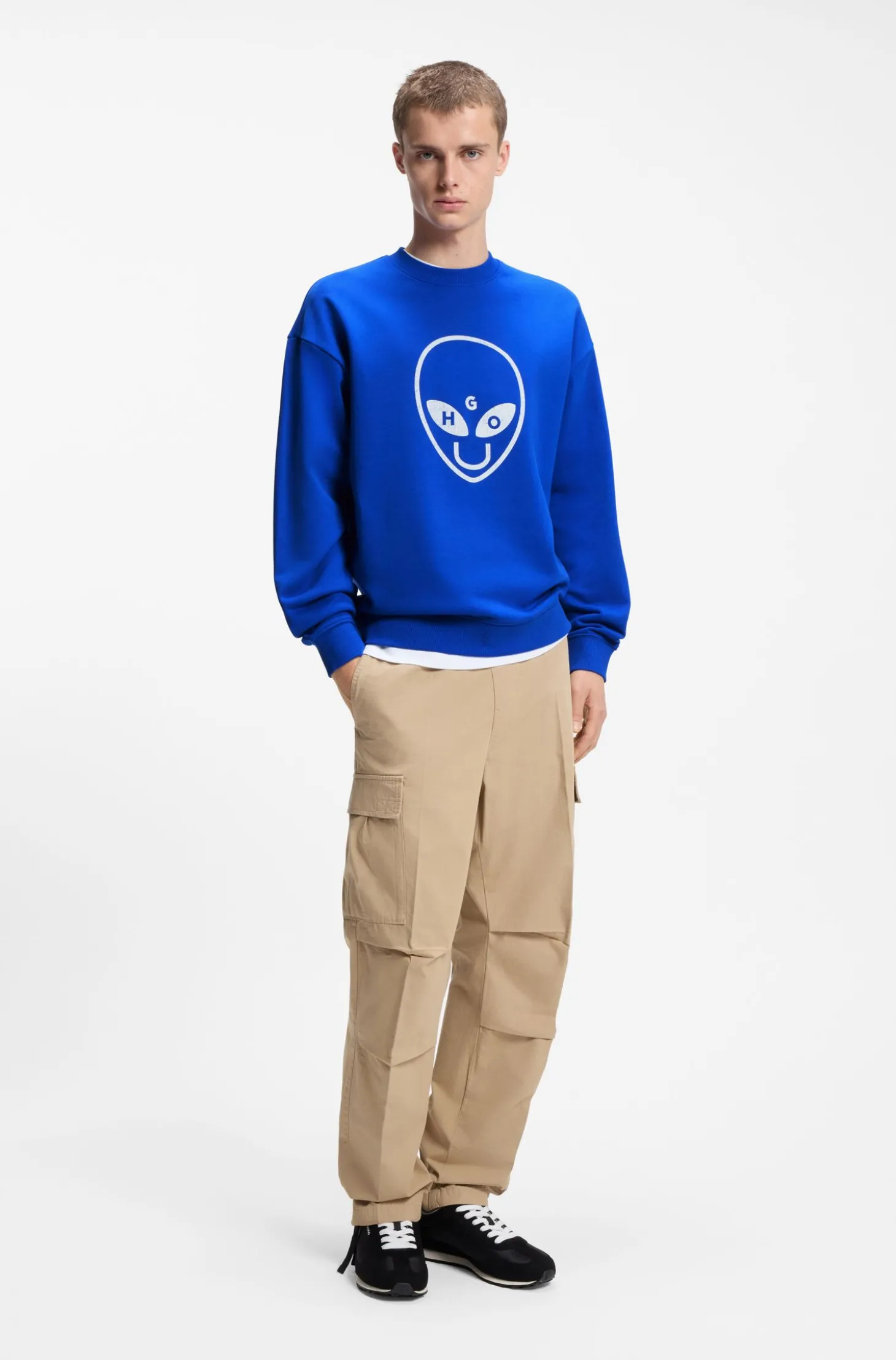 Sweatshirt aus Baumwoll-Terry mit Logo-Artwork