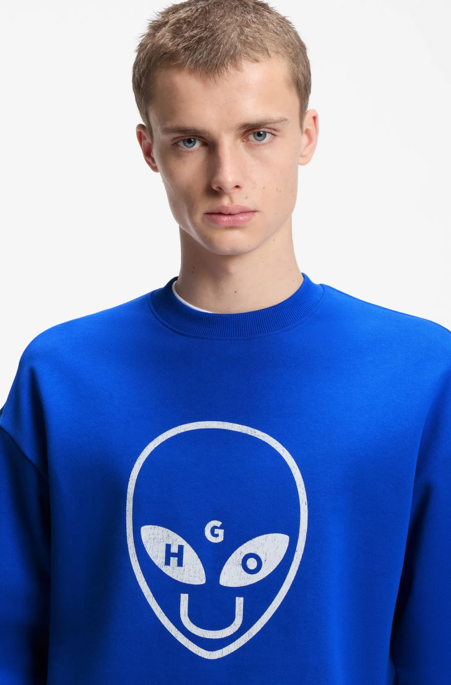 Sweatshirt aus Baumwoll-Terry mit Logo-Artwork