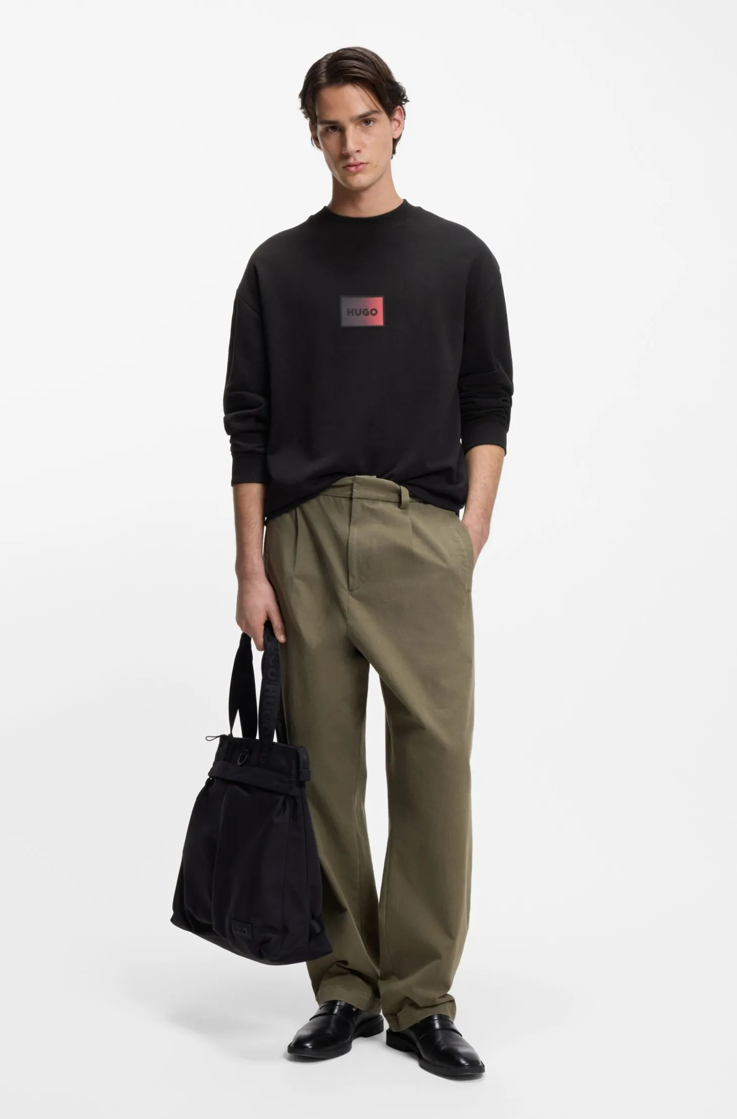 Sweatshirt aus Baumwoll-Terry mit Gradient-Logo