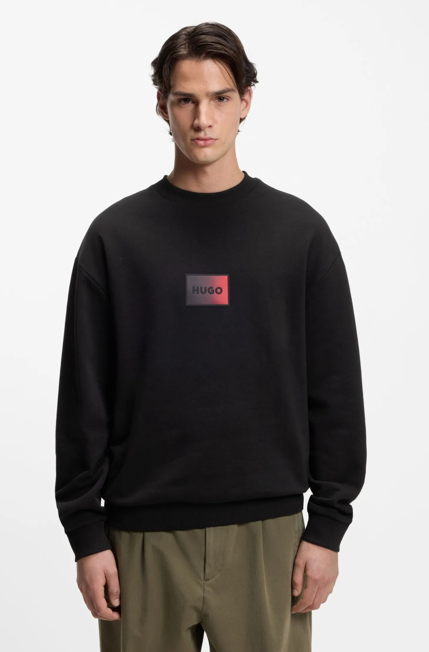 Sweatshirt aus Baumwoll-Terry mit Gradient-Logo