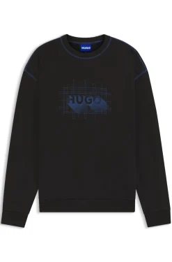 Sweatshirt aus Baumwoll-Terry mit Logo und kontrastfarbenen Nähten
