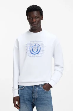 Sweatshirt aus Baumwoll-Terry mit Logo-Artwork
