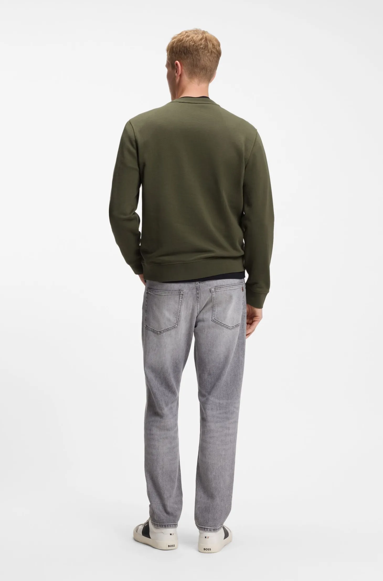 Sweatshirt aus Baumwoll-Terry mit Logo-Patch