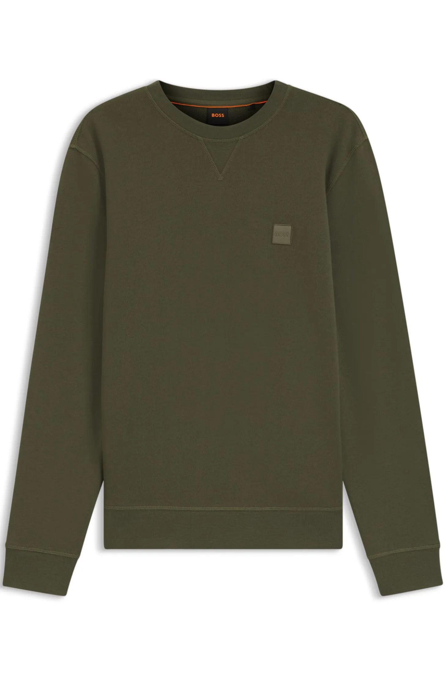 Sweatshirt aus Baumwoll-Terry mit Logo-Patch