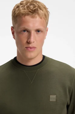 Sweatshirt aus Baumwoll-Terry mit Logo-Patch