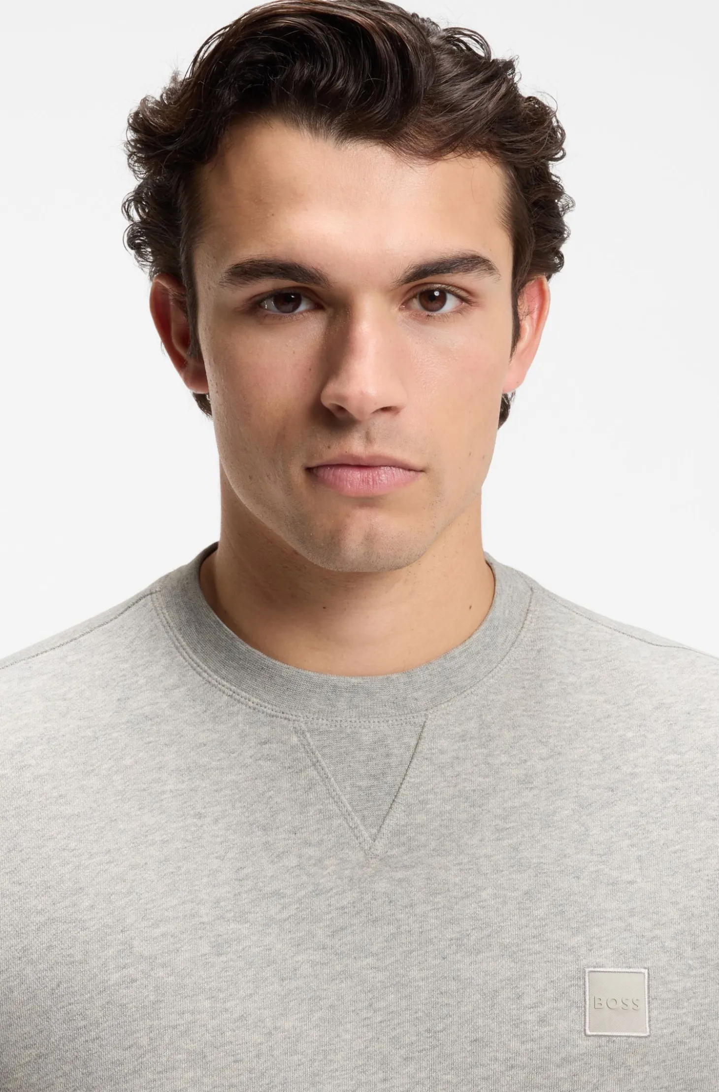 Sweatshirt aus Baumwoll-Terry mit Logo-Patch