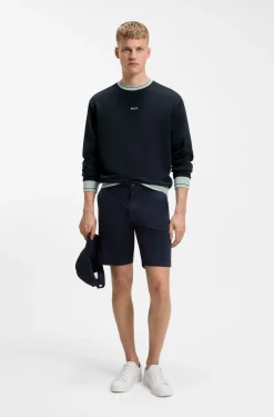 Sweatshirt aus Baumwoll-Terry mit Kontrast-Details
