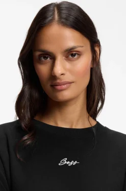 Sweatshirt aus Baumwoll-Terry mit Logo in handschriftlichem Stil