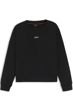 Sweatshirt aus Baumwoll-Terry mit Logo in handschriftlichem Stil