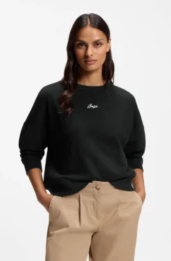 Sweatshirt aus Baumwoll-Terry mit Logo in handschriftlichem Stil