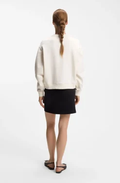 Sweatshirt aus Baumwoll-Terry mit Logo-Stickerei