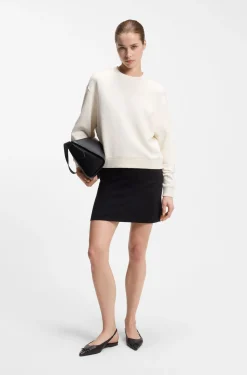 Sweatshirt aus Baumwoll-Terry mit Logo-Stickerei