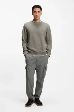 Sweatshirt aus Baumwoll-Terry mit Logo-Patch