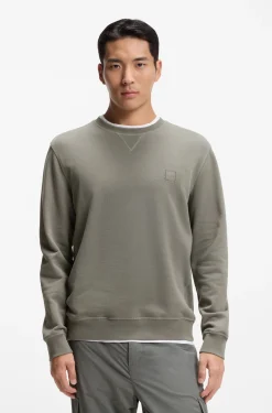 Sweatshirt aus Baumwoll-Terry mit Logo-Patch