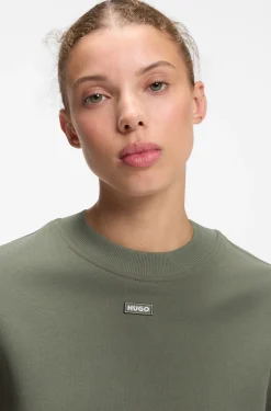 Sweatshirt aus Baumwoll-Terry mit Logo-Badge