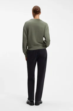 Sweatshirt aus Baumwoll-Terry mit Logo-Badge