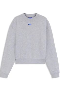 Sweatshirt aus Baumwoll-Terry mit Logo-Badge
