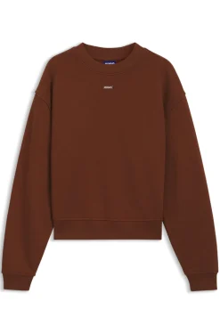Sweatshirt aus Baumwoll-Terry mit Logo-Badge
