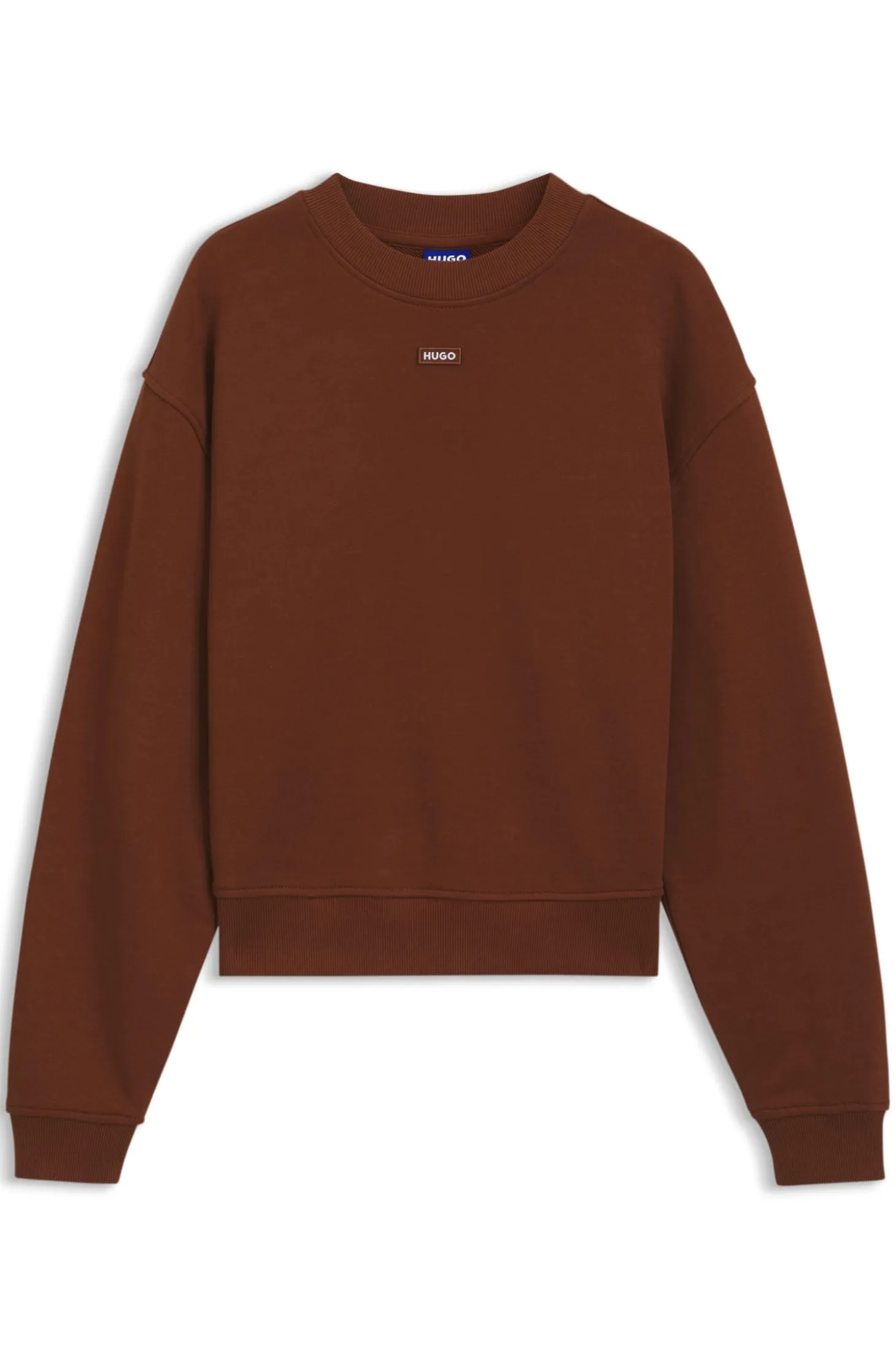 Sweatshirt aus Baumwoll-Terry mit Logo-Badge