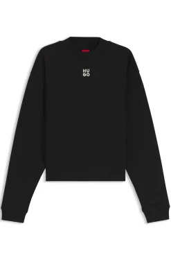Sweatshirt aus Baumwoll-Terry mit Stack-Logo-Stickerei