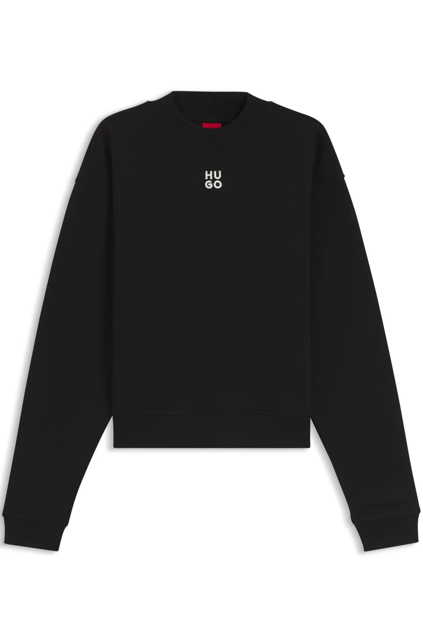 Sweatshirt aus Baumwoll-Terry mit Stack-Logo-Stickerei