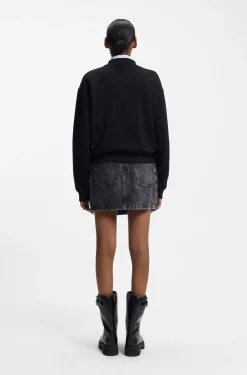Sweatshirt aus Baumwoll-Terry mit Logo-Badge