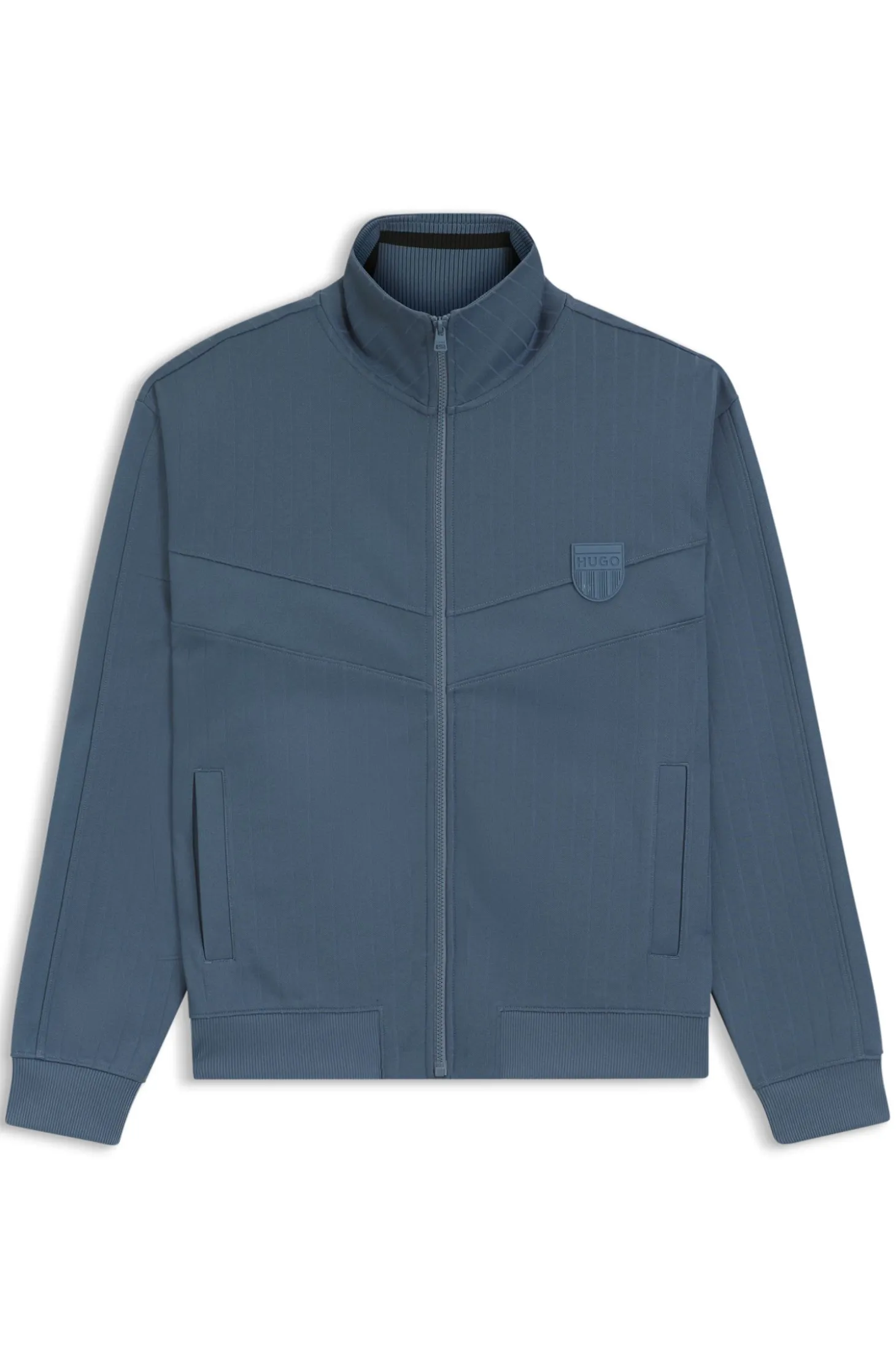 Sweatshirt aus einem Baumwoll-Mix mit Drop-Needle-Streifen