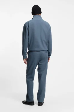 Sweatshirt aus einem Baumwoll-Mix mit Drop-Needle-Streifen