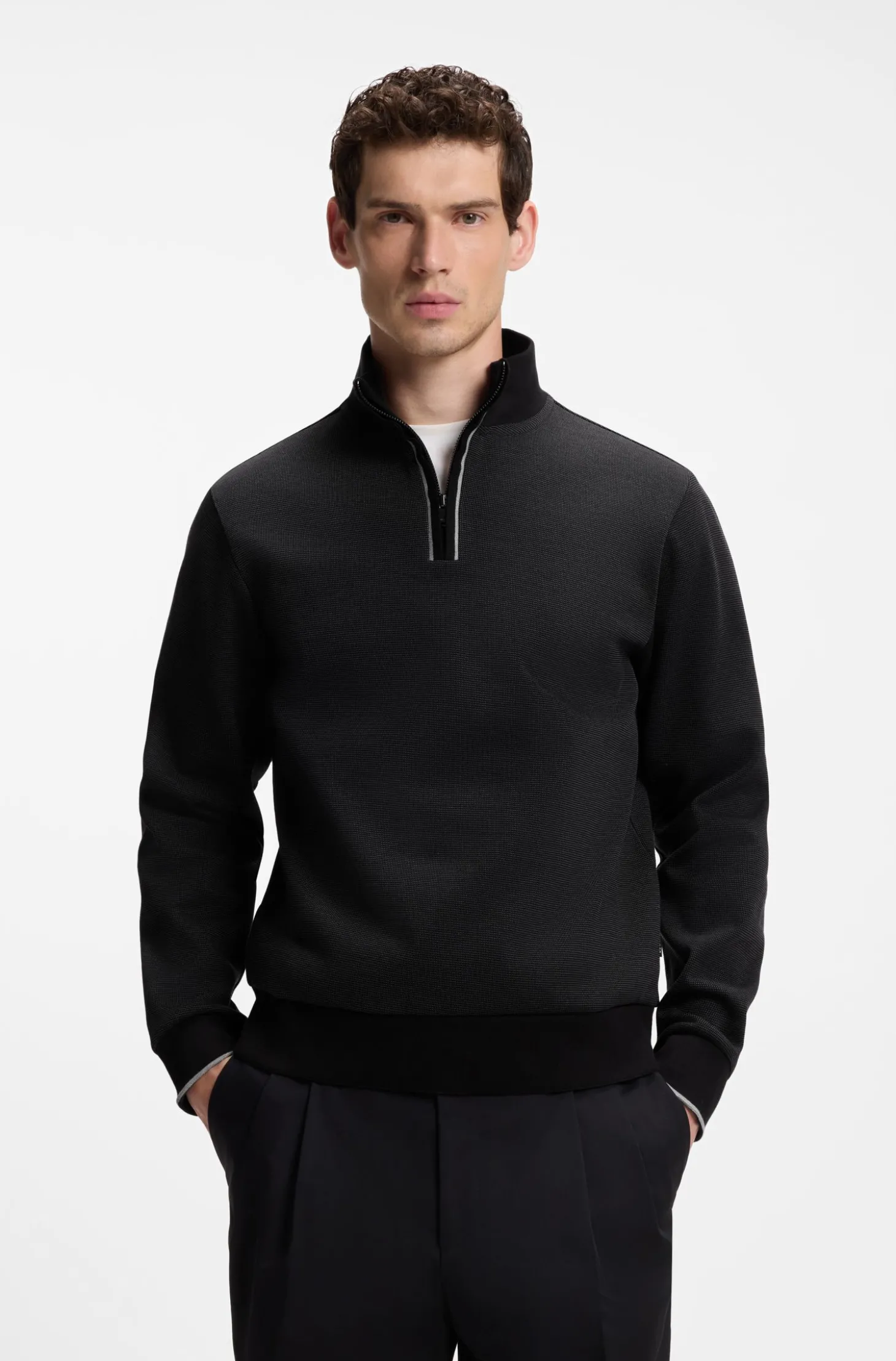 Sweatshirt mit Trichterkragen aus Baumwolle