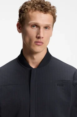 Sweatshirt mit Waffelstruktur und eingefassten Reißverschlüssen
