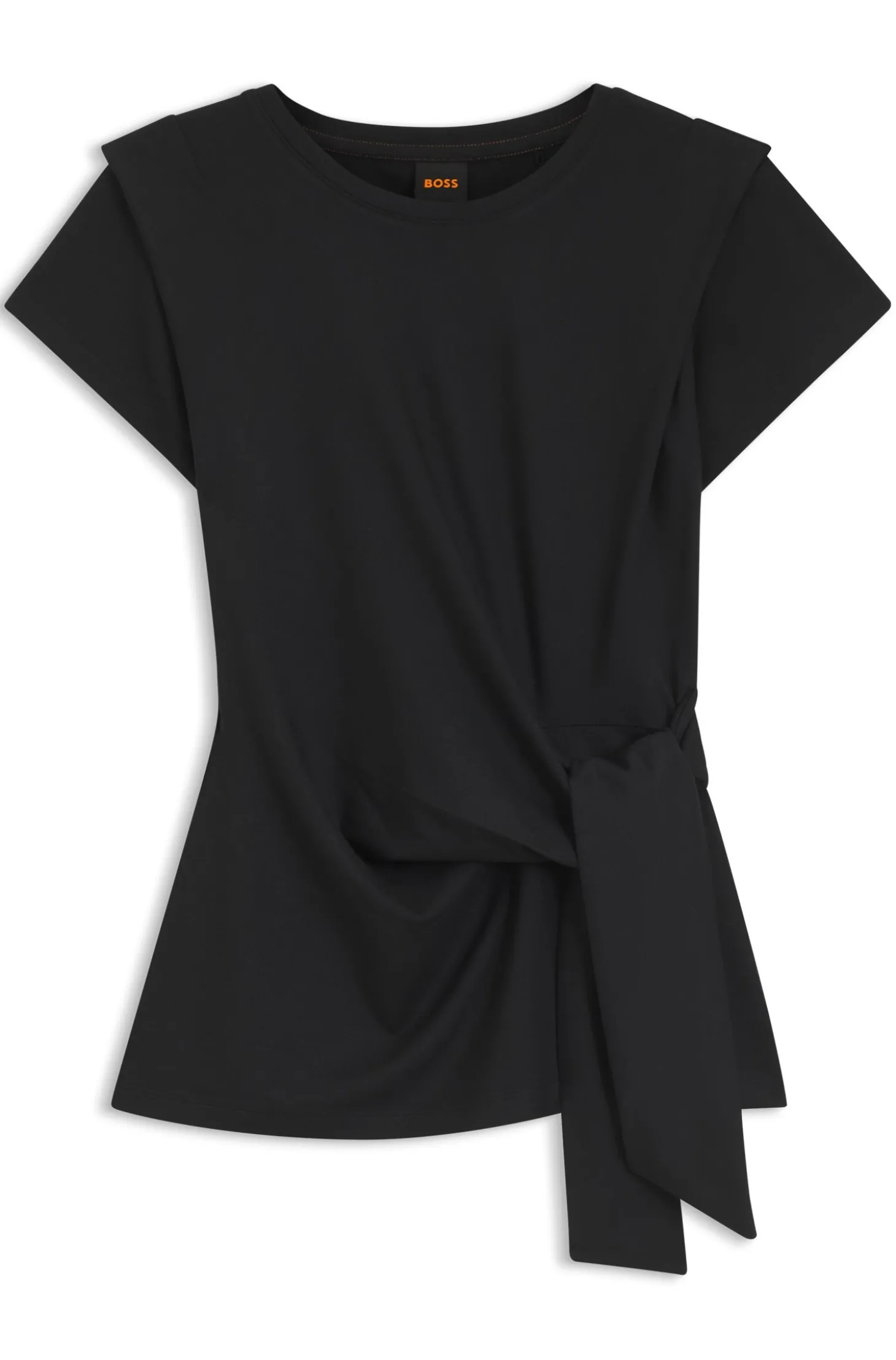 Tailliertes T-Shirt mit Knoten an der Taille