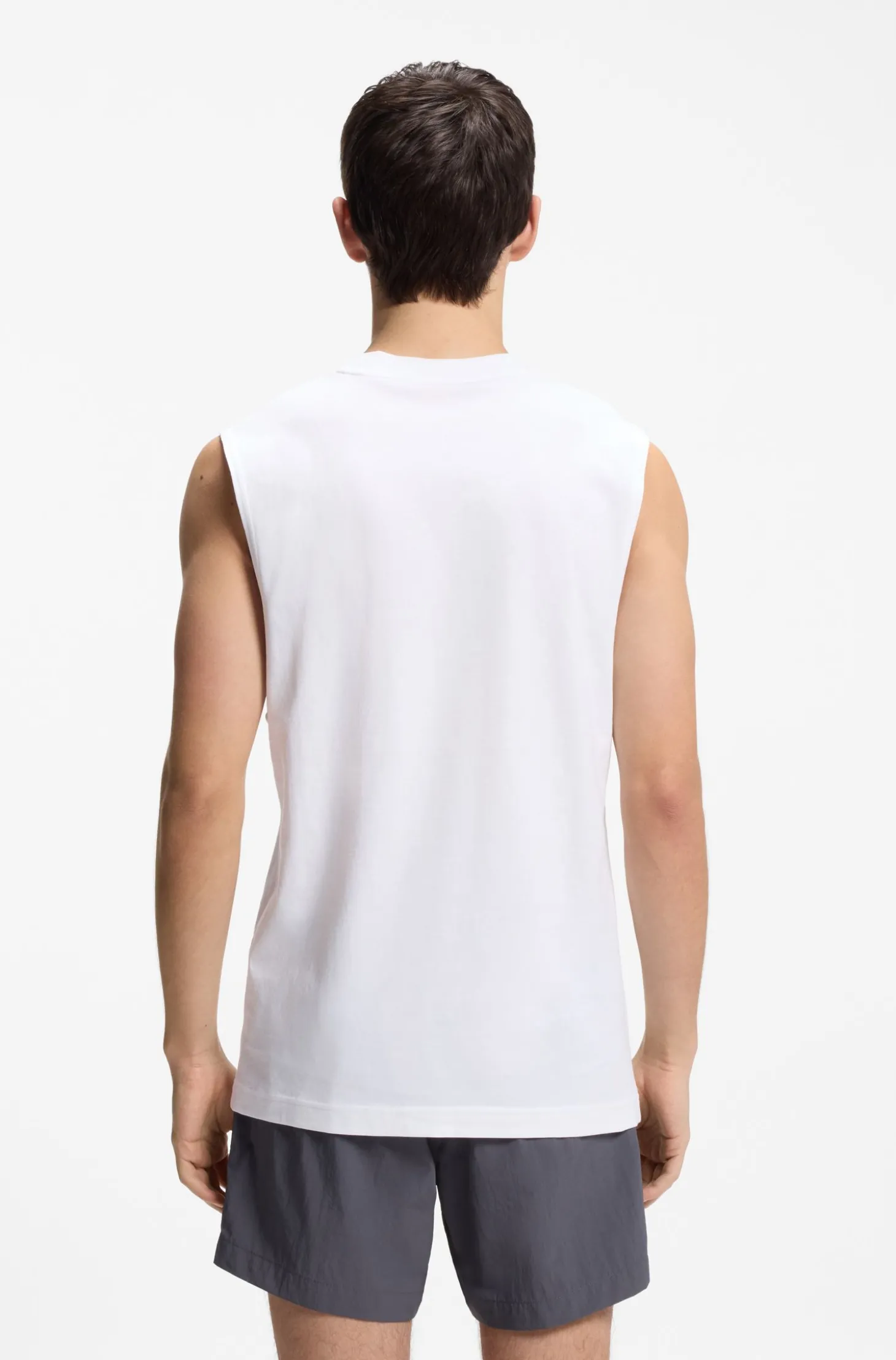 Tanktop aus Baumwoll-Jersey mit Logo-Print