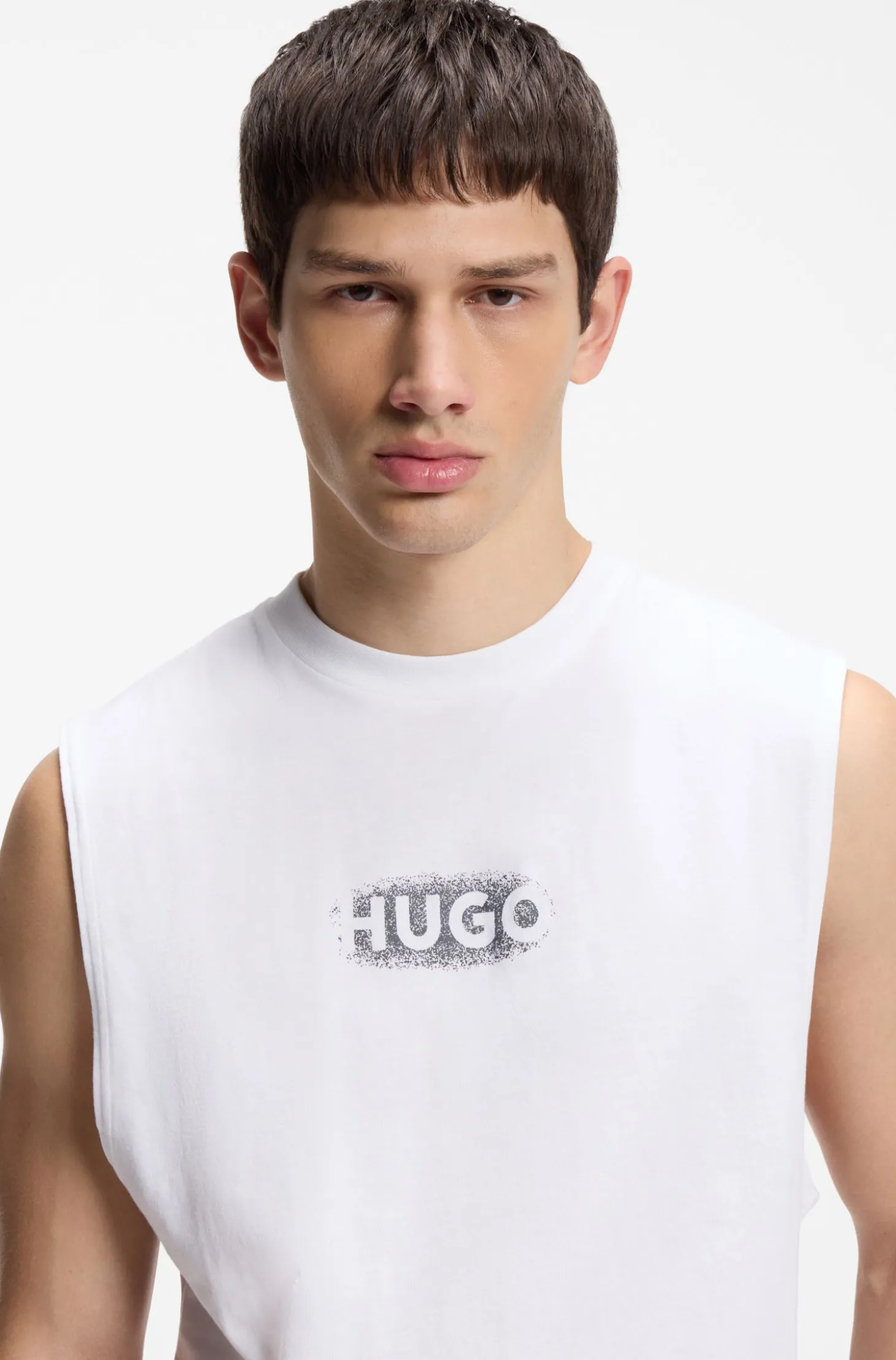 Tanktop aus Baumwoll-Jersey mit Logo-Print