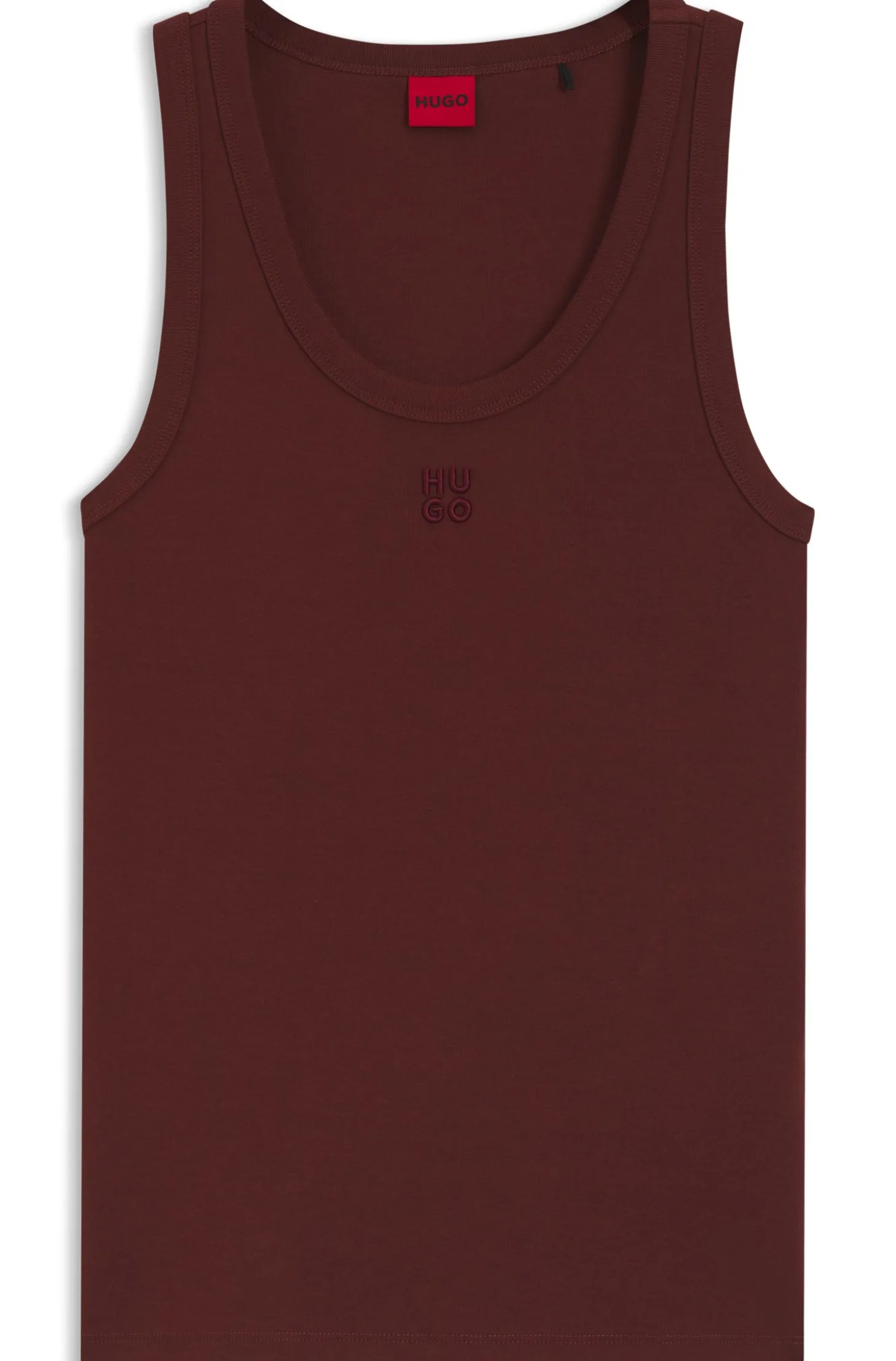Tanktop aus Baumwoll-Mix mit Stack-Logo-Stickerei