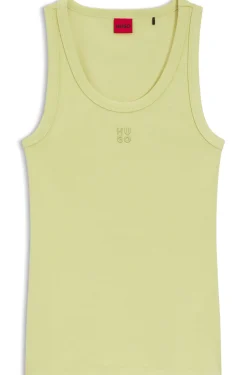 Tanktop aus Baumwoll-Mix mit Stack-Logo-Stickerei