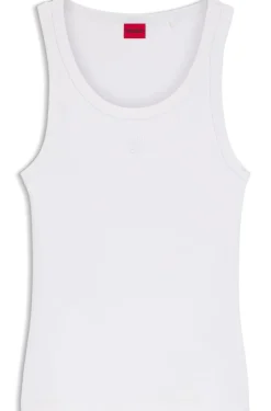 Tanktop aus Baumwoll-Mix mit Stack-Logo-Stickerei