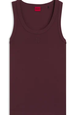 Tanktop aus Baumwoll-Mix mit Stack-Logo-Stickerei
