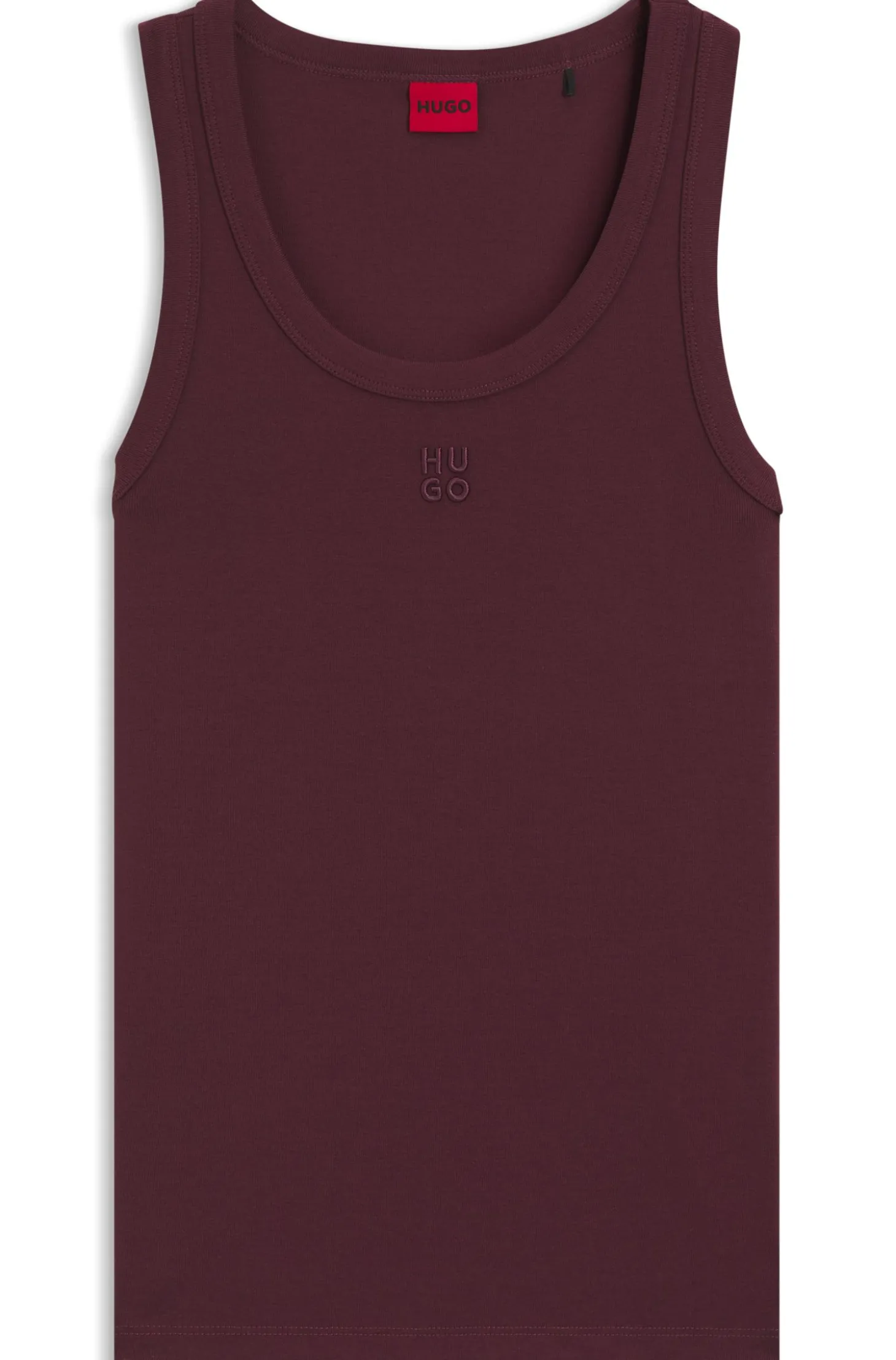 Tanktop aus Baumwoll-Mix mit Stack-Logo-Stickerei