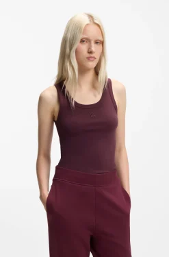 Tanktop aus Baumwoll-Mix mit Stack-Logo-Stickerei