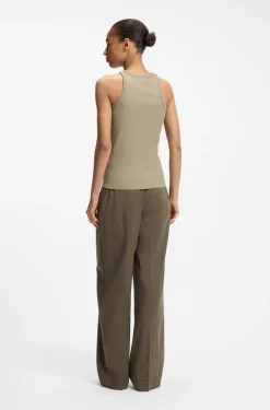 Tanktop aus Stretch-Baumwolle mit Racerback