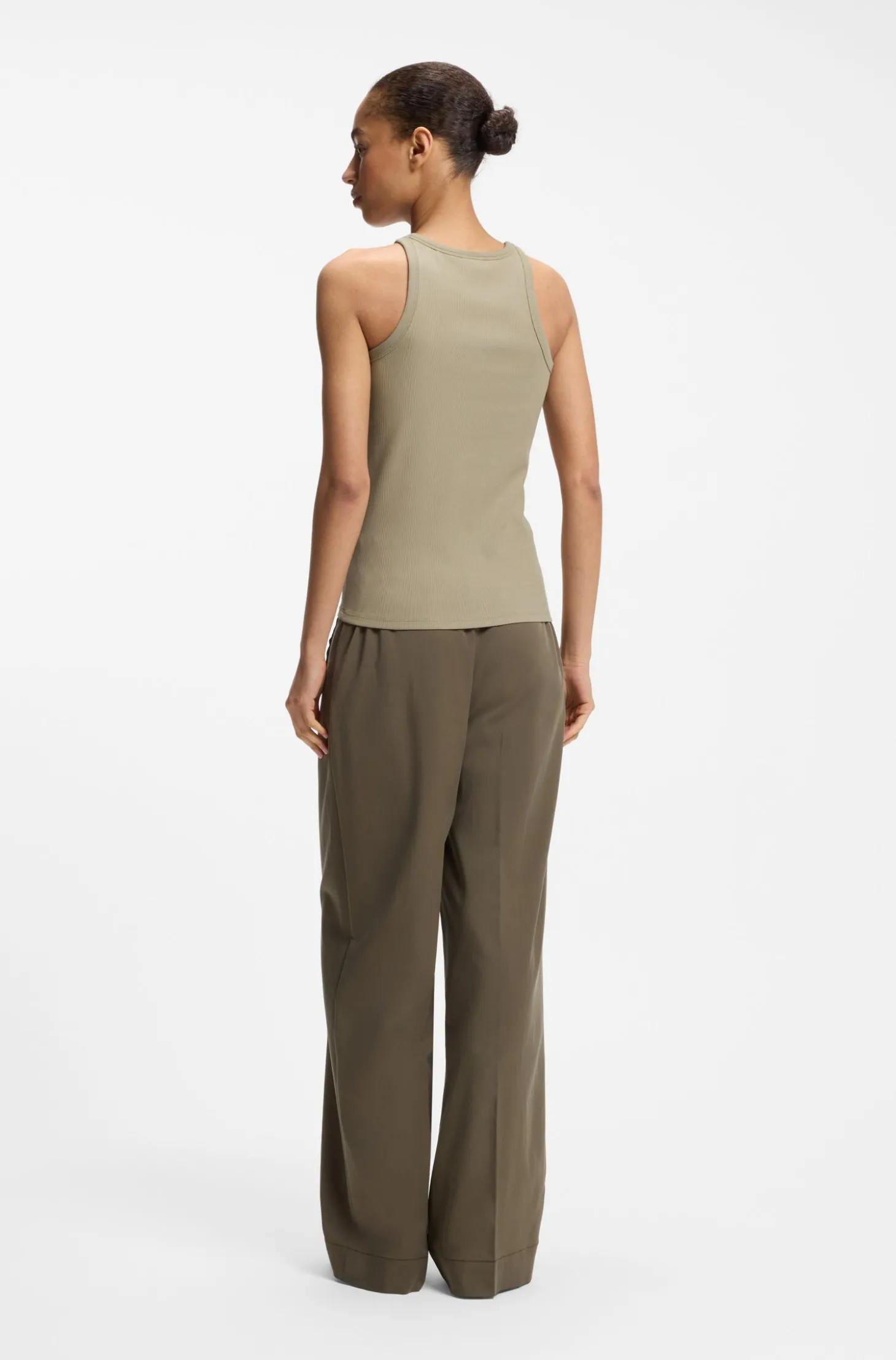 Tanktop aus Stretch-Baumwolle mit Racerback