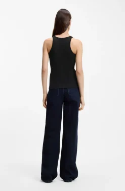 Tanktop aus Stretch-Baumwolle mit Racerback