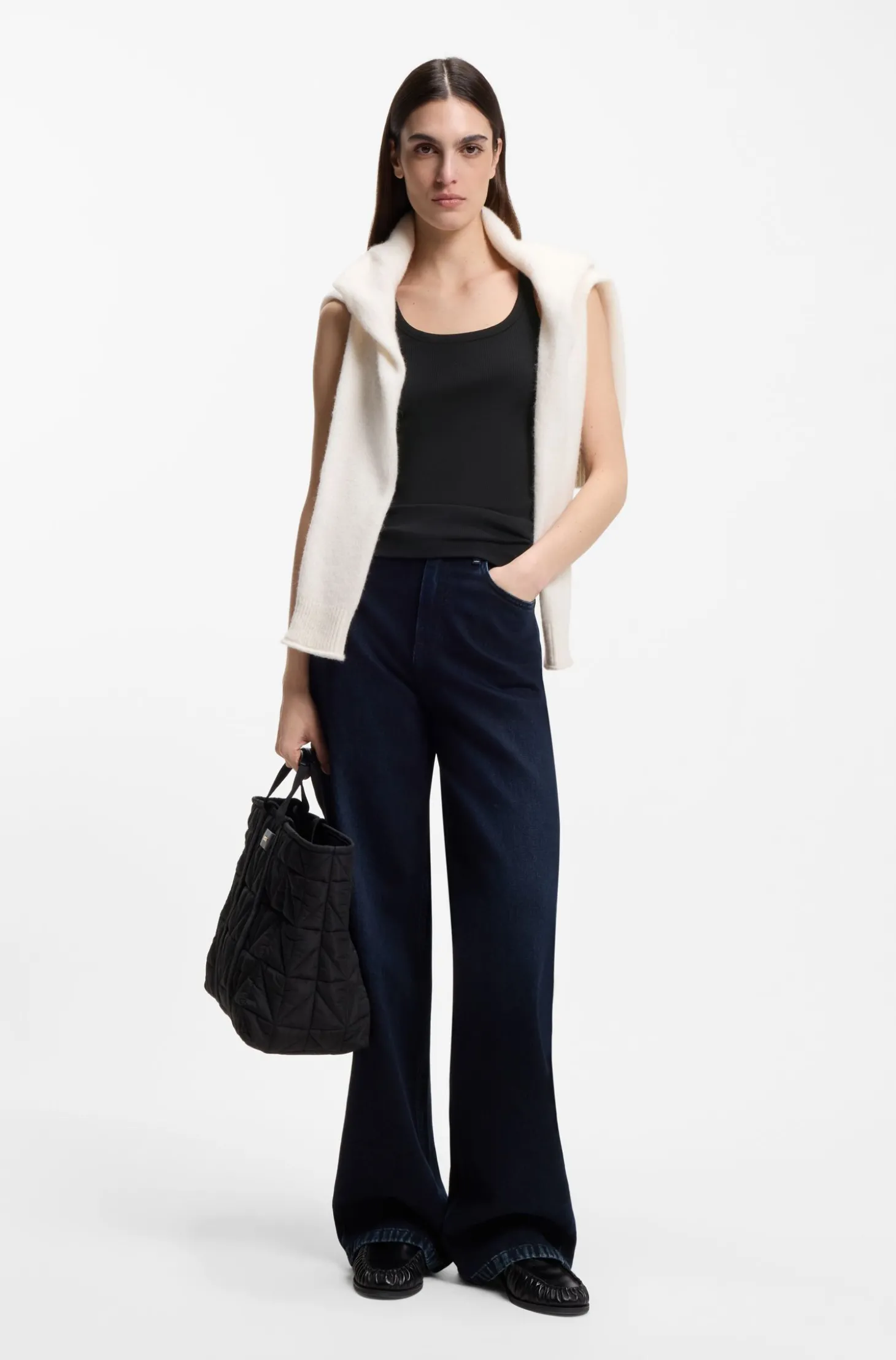 Tanktop aus Stretch-Baumwolle mit Racerback