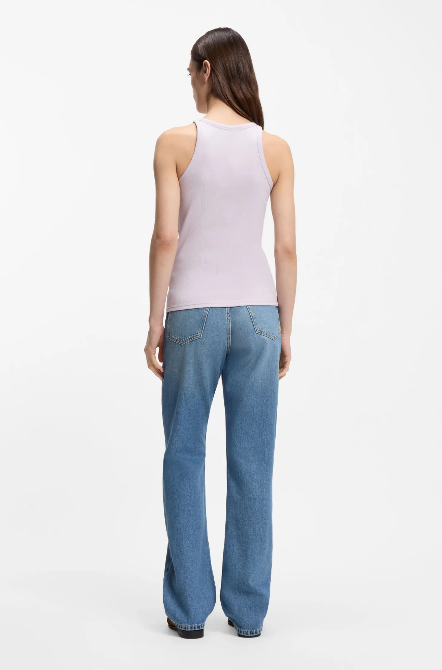 Tanktop aus Stretch-Baumwolle mit Racerback