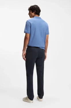Tapered-Fit Hose aus Baumwoll-Satin mit Elasthan-Anteil
