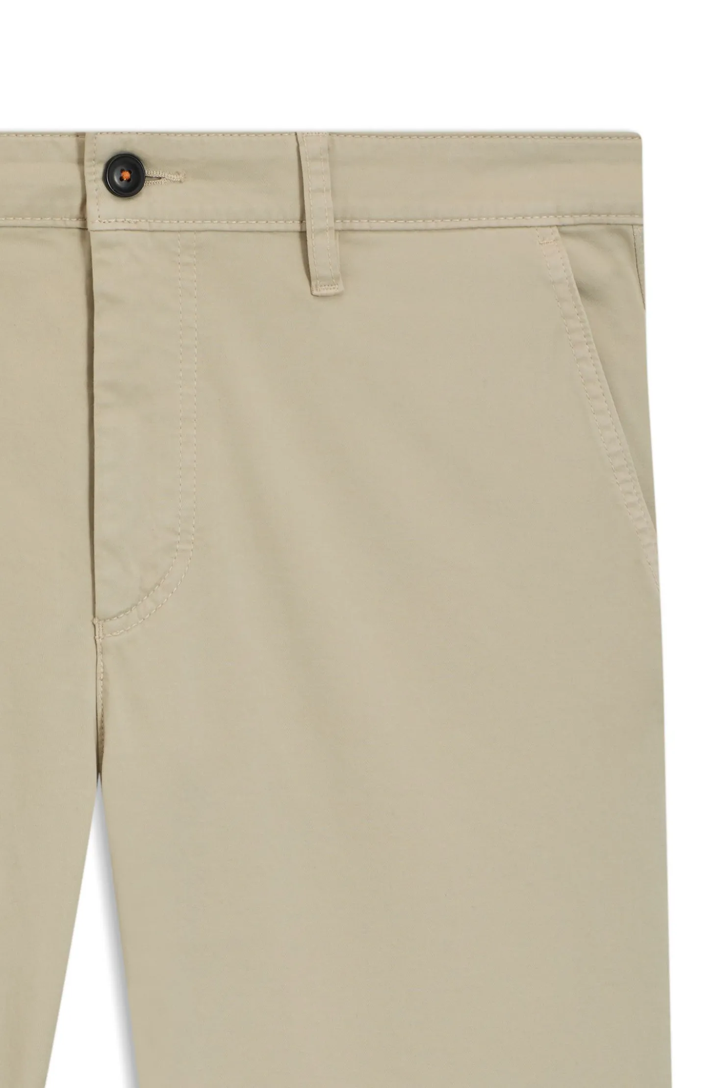 Tapered-Fit Hose aus Baumwoll-Satin mit Elasthan-Anteil