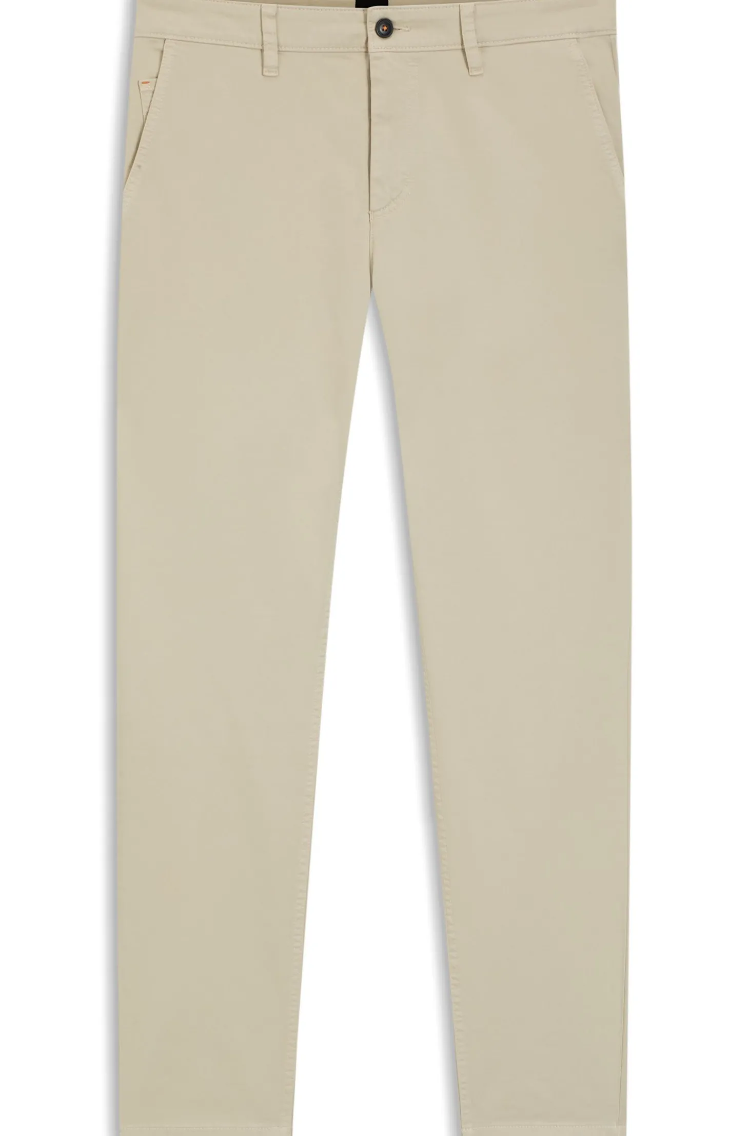 Tapered-Fit Hose aus Baumwoll-Satin mit Elasthan-Anteil